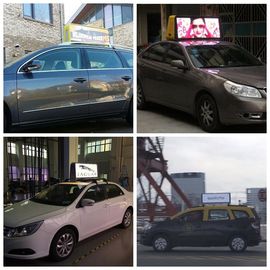 중국 옥외 12V 택시는 스크린 고해상 1R1G1B 알루미늄 구조를 지도했습니다 협력 업체